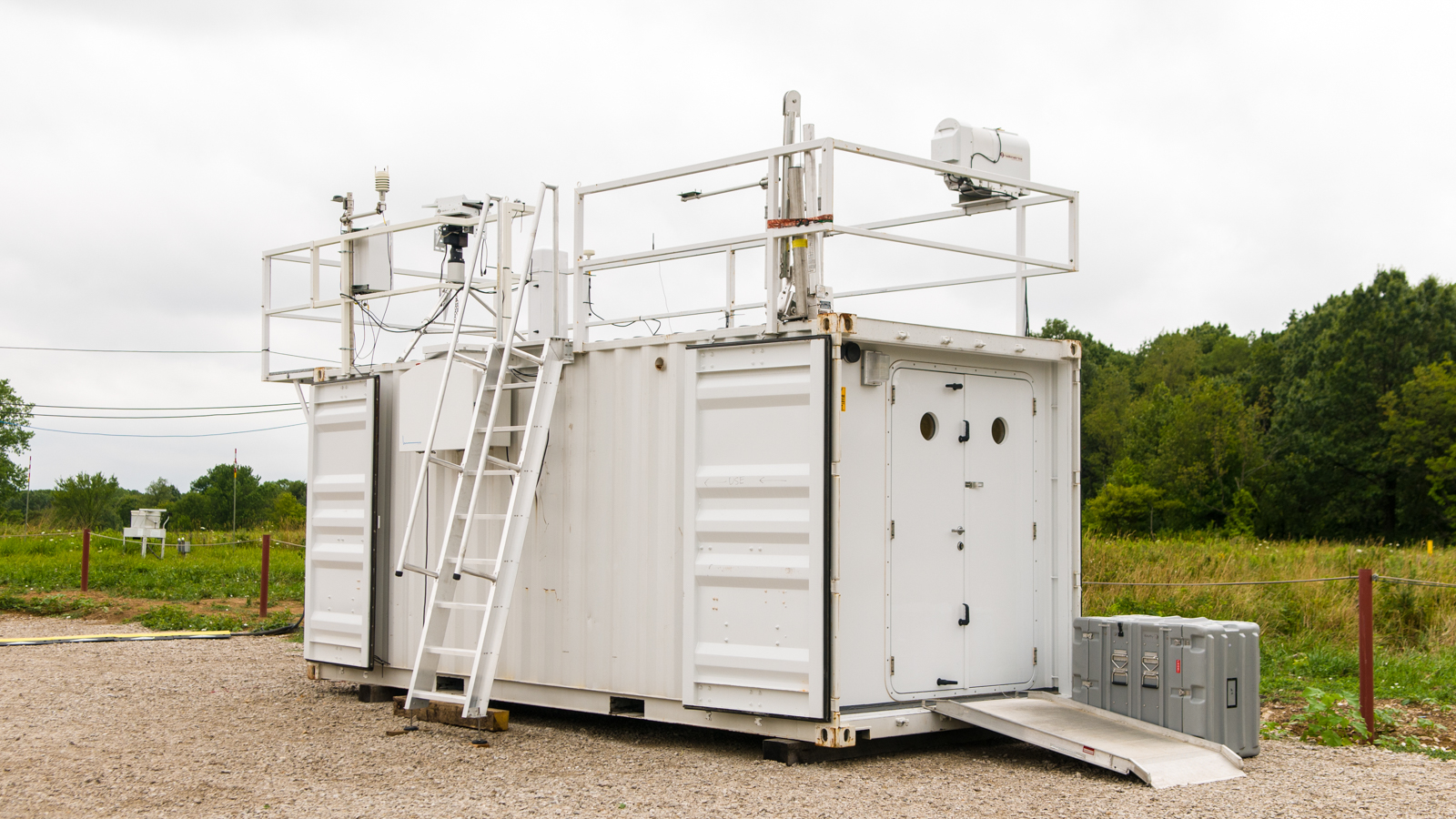 The container pictured here is called the "Operations Van". It will be deployed on the Bridge Deck of the Horizon Spirit, a cargo containment ship, for a year, while collecting climate data.