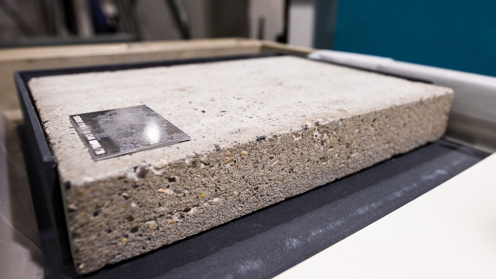 The University of Chicago owns Concrete Book #83. It’s roughly two inches thick and supposedly contains a copy of artist Wolf Vostell’s book on concrete as an artistic medium.