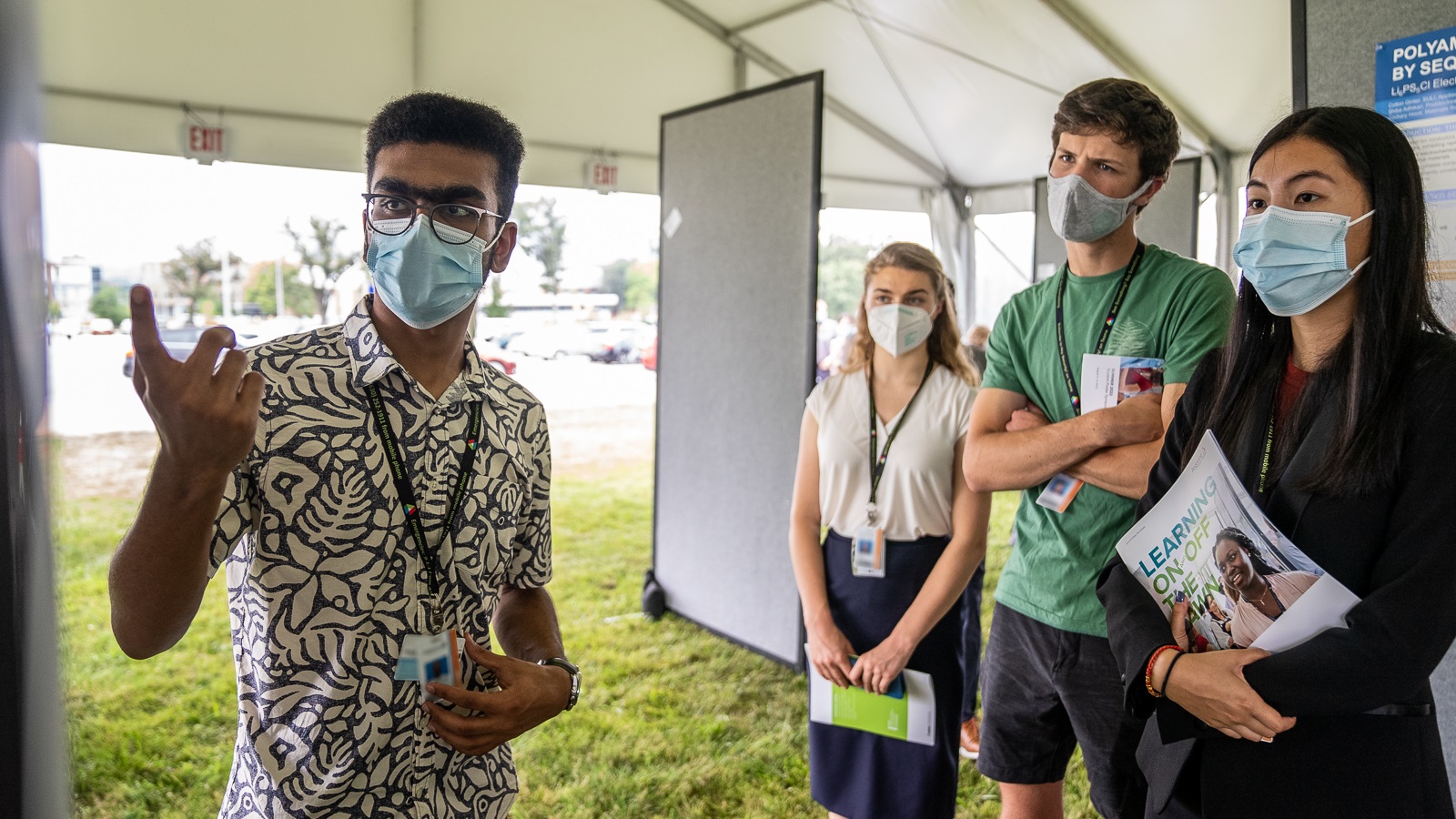 As a culmination of summer internships, Argonne hosted Learning On the Lawn, an in-person poster presentation symposium. Students in summer appointments presented their work to the laboratory community. Approximately 100 students presented their work at this presentation symposium.