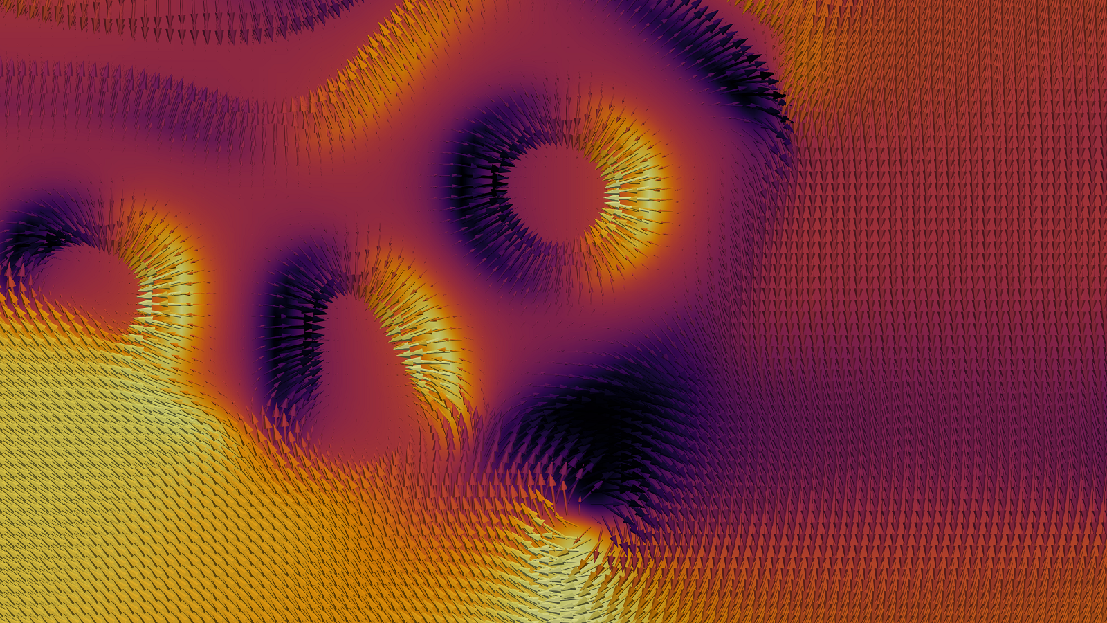 Orange/yellow shape with holes, 3D appearance. (Image created by University of Edinburgh based on microscopy images collected by Argonne on samples prepared at NHMFL.)