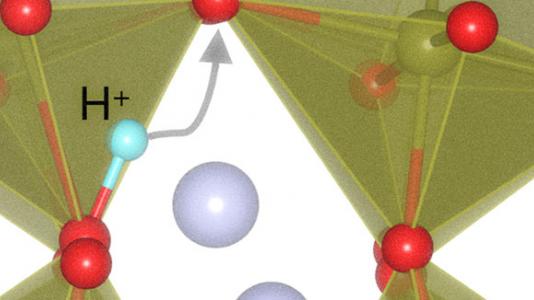 When scientists add or remove a proton (H+) from the perovskite (SmNiO3 (SNO)) lattice, the material’s atomic structure expands or contracts dramatically to accommodate it in a process called ‘lattice breathing,’
