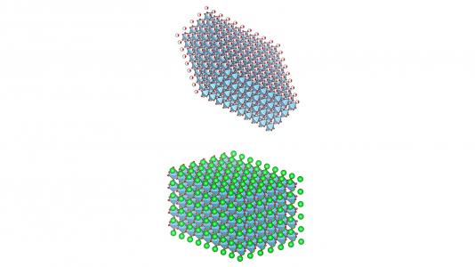 Argonne scientists have looked at the local ferroelectric properties of the bottom atomic layers of freestanding complex oxide PZT detached from the epitaxial substrate. (Image by Argonne National Laboratory.)