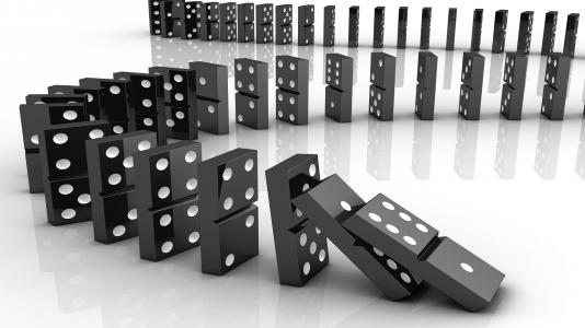 falling dominoes