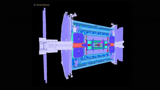 Schematic of ATLAS detector in the Large Hadron Collider. (Image by ATLAS Collaboration.)