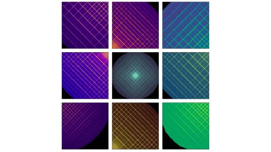 12 squares with images. (Image by Jared Allred/University of Alabama.)