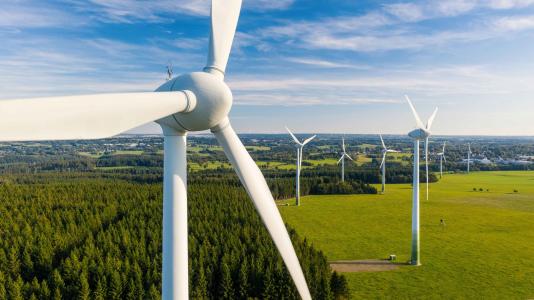 Clean-energy sources like wind turbines are part of Argonne’s decades-long effort to create a carbon-free economy. 