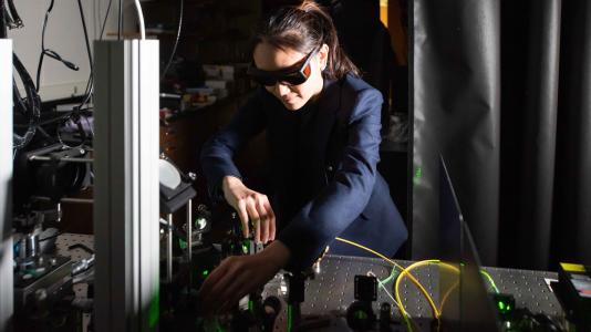 Jennifer Choy develops technologies for improving quantum sensors at her lab at the University of Wisconsin–Madison. 