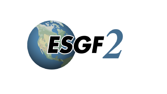 Rendition of a world globe with ESGF2 superimposed. (Image by Oak Ridge National Laboratory.)