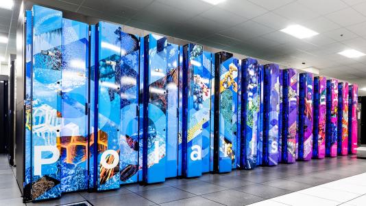 Image of wall of supercomputer. (Image by Argonne National Laboratory.)