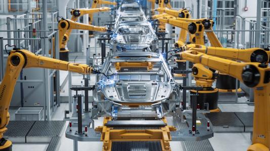 Argonne researchers are studying trends in EV manufacturing to supply the Department of Energy and others with information about the impacts of accelerated EV manufacture and adoption. (Image by Shutterstock/Gorodenkoff.)
