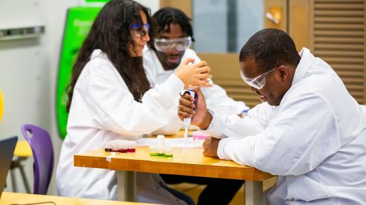 Undergraduate students from minority-serving colleges and universities participated in a physical science summer school at Argonne where they learned scientific principles behind molecular gastronomy. (Image by Argonne National Laboratory.)