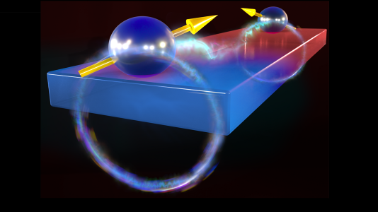 Illustration of magnon particle