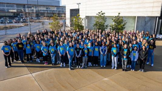 Group of middle school girls touring Argonne for Introduce a Girl to Engineering Day