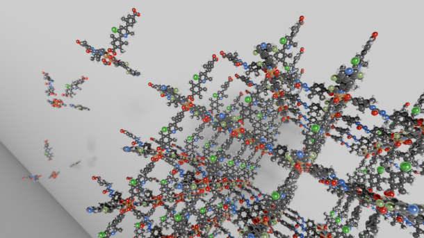 Scientific visualization of the AI-guided assembly of a novel metal organic framework